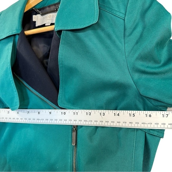 Hobbs London Belted Short Coat Green Womens Size 4 - Picture 4 of 8